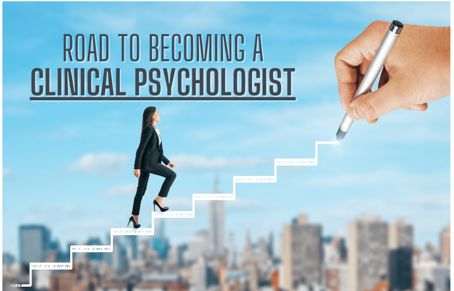 Woman walking up a road